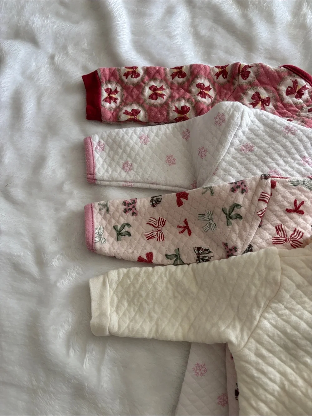 4 Baby Girl Holiday PJs Size 6-9 Months